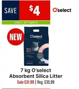 Ren’s Pets Depot O'select Absorbent Silica Litter offer
