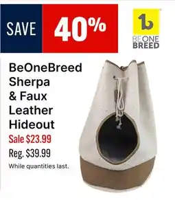 Ren’s Pets Depot BeOneBreed Sherpa & Faux Leather Hideout offer