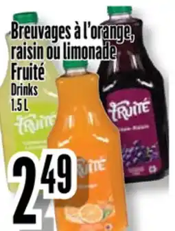 Bonanza Breuvages à l'orange, raisin ou limonade Fruité offer