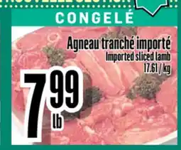 Bonanza Agneau tranché importé offer