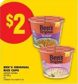No Frills Ben's original rice cups offer
