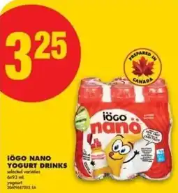 No Frills ¡ogo nano yogurt drinks offer