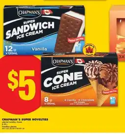 No Frills Chapman's super novelties offer