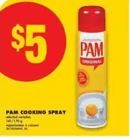 No Frills Pam cooking spray offer