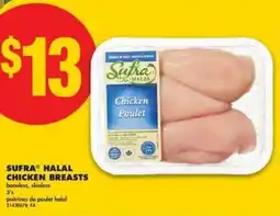 No Frills Sufra halal chicken breasts offer