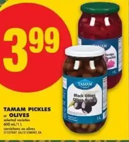 No Frills Tamam pickles or olives offer