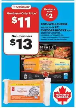 Real Canadian Superstore Bothwell Cheese or PC Cheddar Blocks offer