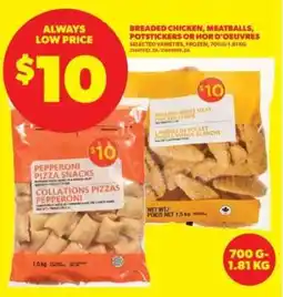 Real Canadian Superstore Breaded Chicken, Meatballs, Potstickers or Hors d'Oeuvres offer