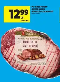 Real Canadian Superstore PC Free From Australian Boneless Lamb Leg offer