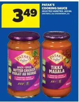 Real Canadian Superstore Patak's Cooking Sauce offer