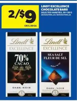 Real Canadian Superstore LINDT EXCELLENCE CHOCOLATE BARS offer
