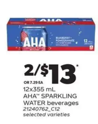 Real Canadian Superstore AHA SPARKLING WATER beverages offer