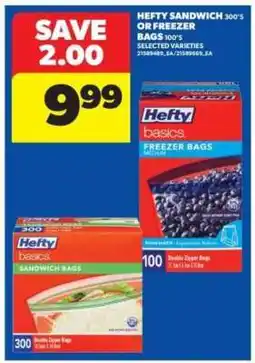 Real Canadian Superstore Hefty Sandwich or Freezer Bags offer