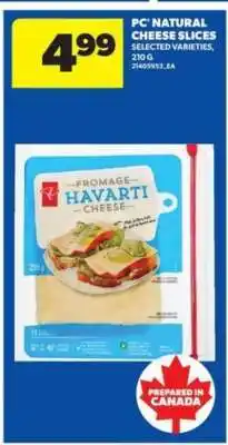 Real Canadian Superstore PC Natural Cheese Slices offer