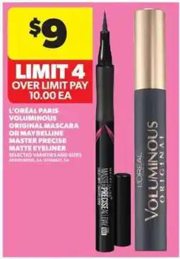 Real Canadian Superstore L'Oréal Paris Voluminous Original Mascara or Maybelline Master Precise Matte Eyeliner offer