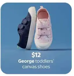 Walmart George toddlers’ canvas shoes offer