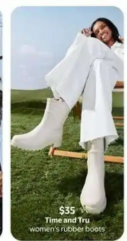 Walmart Time and Tru women's rubber boots offer