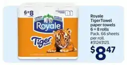 Walmart Royale TigerTowel paper towels offer