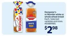 Walmart Dempster's or Wonder Bread offer