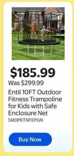 Walmart Entil 10FT Outdoor Fitness Trampoline offer