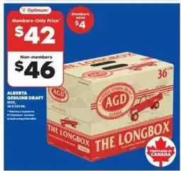 Real Canadian Liquorstore Alberta Genuine Draft Beer offer