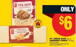 No Frills PC Cheese Bars or Shredded Cheese offer