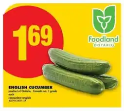 No Frills English cucumber offer
