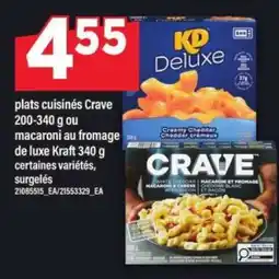 Maxi plats cuisinés Crave ou macaroni au fromage de luxe Kraft offer