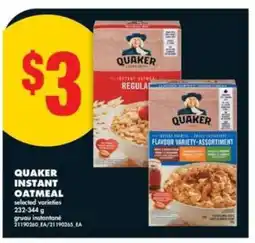 No Frills Quaker Instant Oatmeal offer
