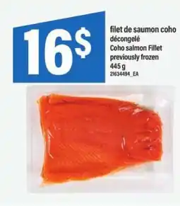 Maxi filet de saumon coho décongelé offer