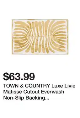 Wayfair TOWN & COUNTRY Luxe Livie Matisse Cutout Everwash Non-Slip Backing Washable Multi-Use Kitchen Mat offer