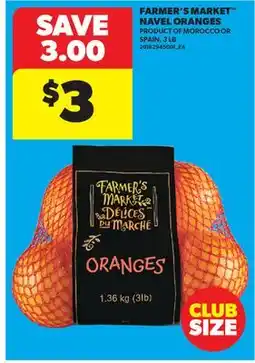 Real Canadian Superstore FARMER'S MARKET NAVEL ORANGES, 3LB offer