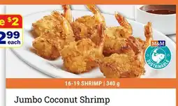 M & M Food Market Jumbo Coconut Shrimp offer