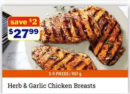 M & M Food Market Herb & Garlic Chicken Breasts offer