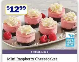 M & M Food Market Mini Raspberry Cheesecakes offer