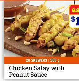 M & M Food Market Chicken Satay with Peanut Sauce offer