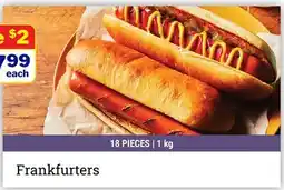 M & M Food Market Frankfurters offer