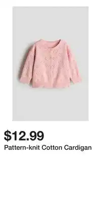 H&M Pattern-knit Cotton Cardigan offer
