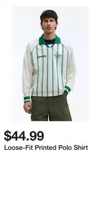 H&M Loose-Fit Printed Polo Shirt offer