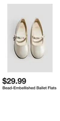 H&M Bead-Embellished Ballet Flats offer