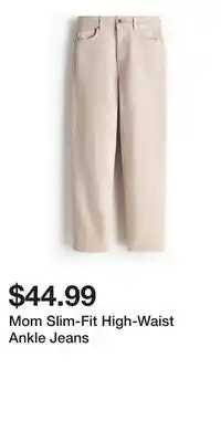 H&M Mom Slim-Fit High-Waist Ankle Jeans offer