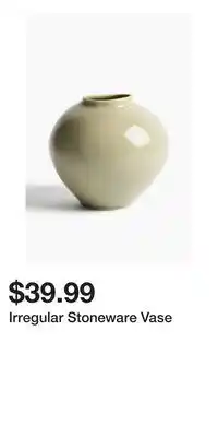 H&M Irregular Stoneware Vase offer