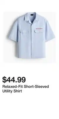 H&M Relaxed-Fit Short-Sleeved Utility Shirt offer