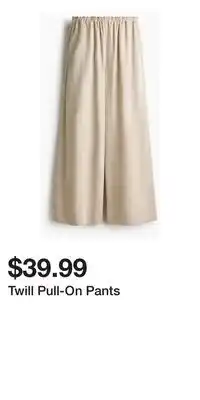 H&M Twill Pull-On Pants offer