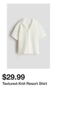 H&M Textured-Knit Resort Shirt offer