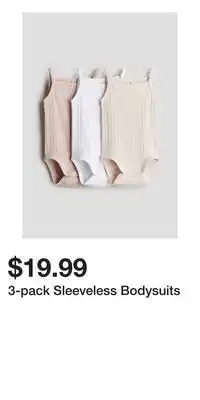 H&M 3-pack Sleeveless Bodysuits offer