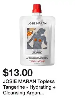 Sephora JOSIE MARAN Topless Tangerine - Hydrating + Cleansing Argan Refillable Body Wash Mini offer