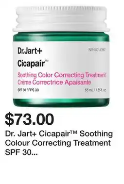 Sephora Dr. Jart+ Cicapair Soothing Colour Correcting Treatment SPF 30 with Centella Asiatica Extracts offer