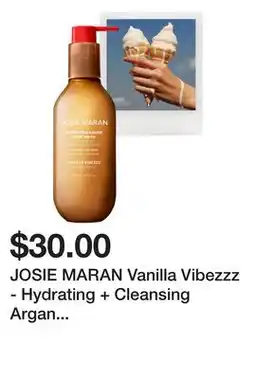 Sephora JOSIE MARAN Vanilla Vibezzz - Hydrating + Cleansing Argan Refillable Body Wash offer