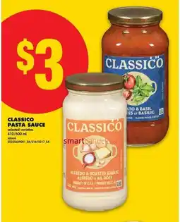 No Frills Classico pasta sauce offer